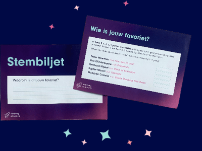 Stem tijdens de finale op jouw&nbsp;favoriet